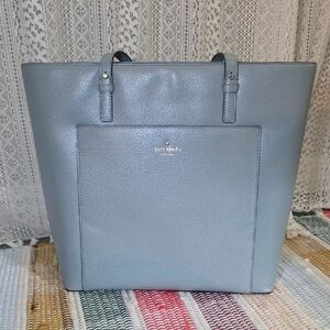 Kate Spade Blue Leather Tote Bag